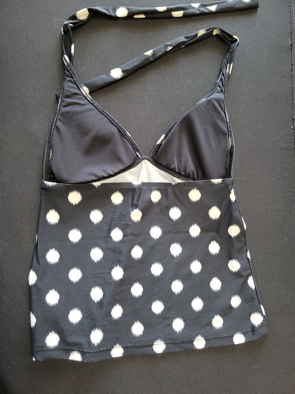 Target Black and White Polka Dot Halter Tankini Top - Picture 5 of 5